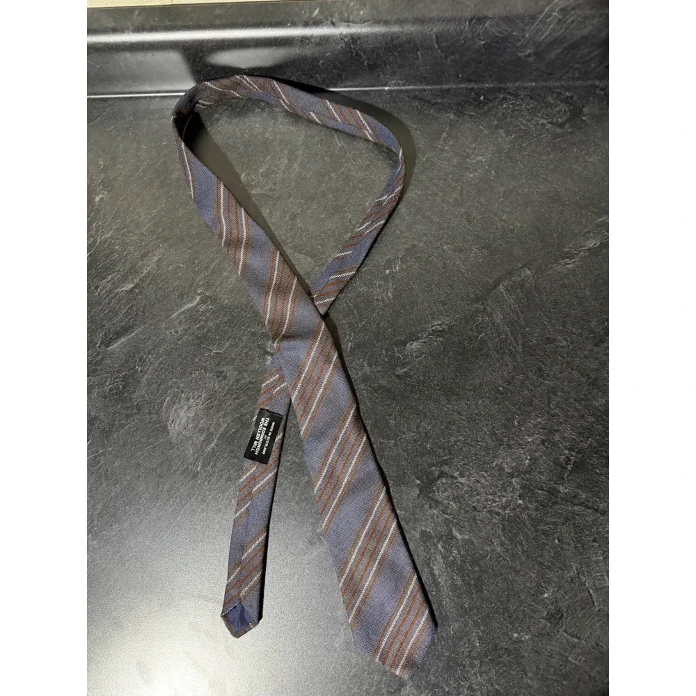 Edinburgh Woollen Mill Men's 100% Pure New Wool Tie Made in Scotland Striped